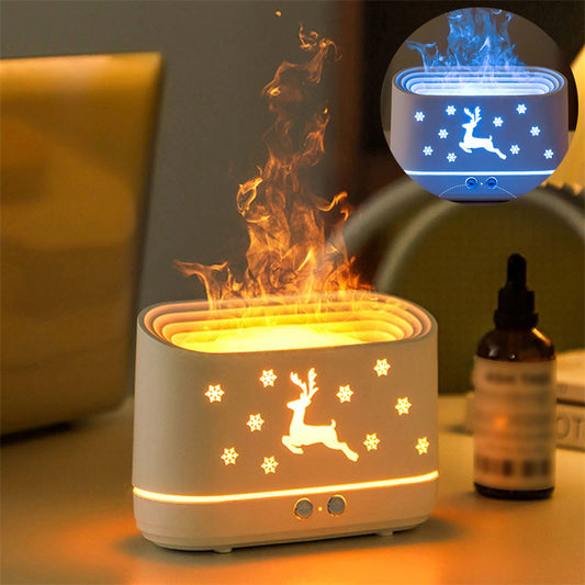 Elk Flame Humidifier Christmas Home Decorations