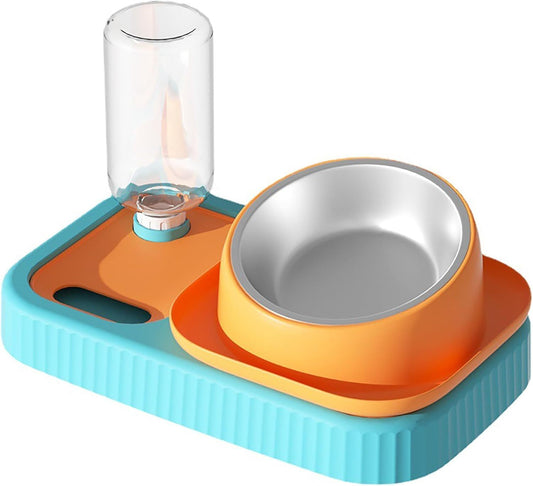 Cat Dog Food And Water Bowl Set